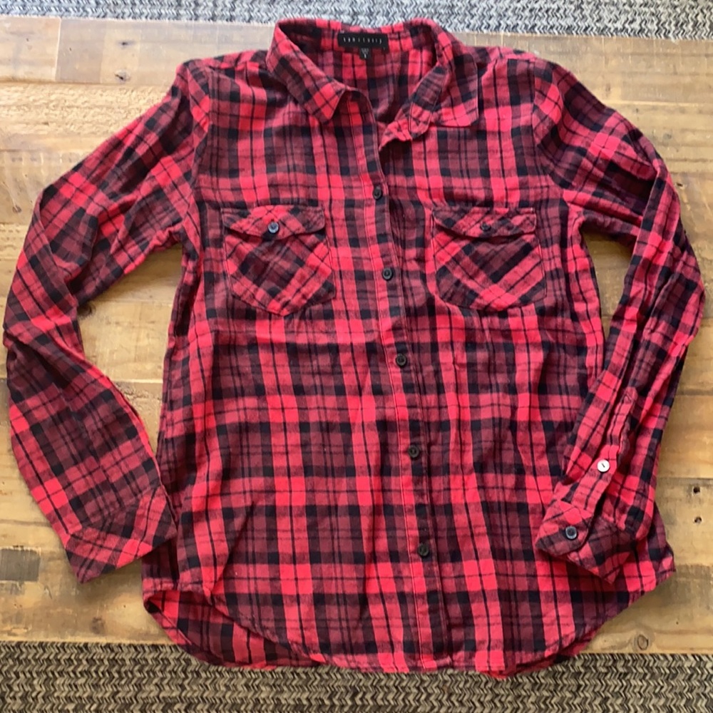 Sanctuary Buffalo Plaid Button Up Flannel Small